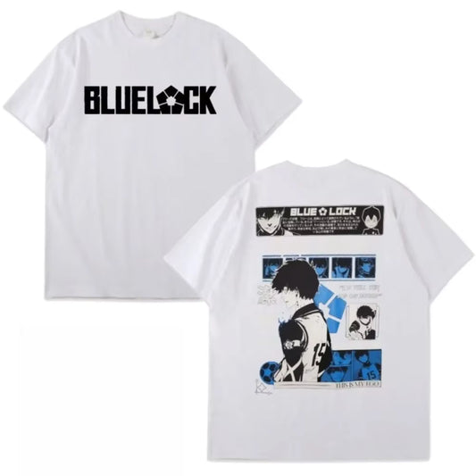 Blue Lock T-Shirt Oversized White Back 1