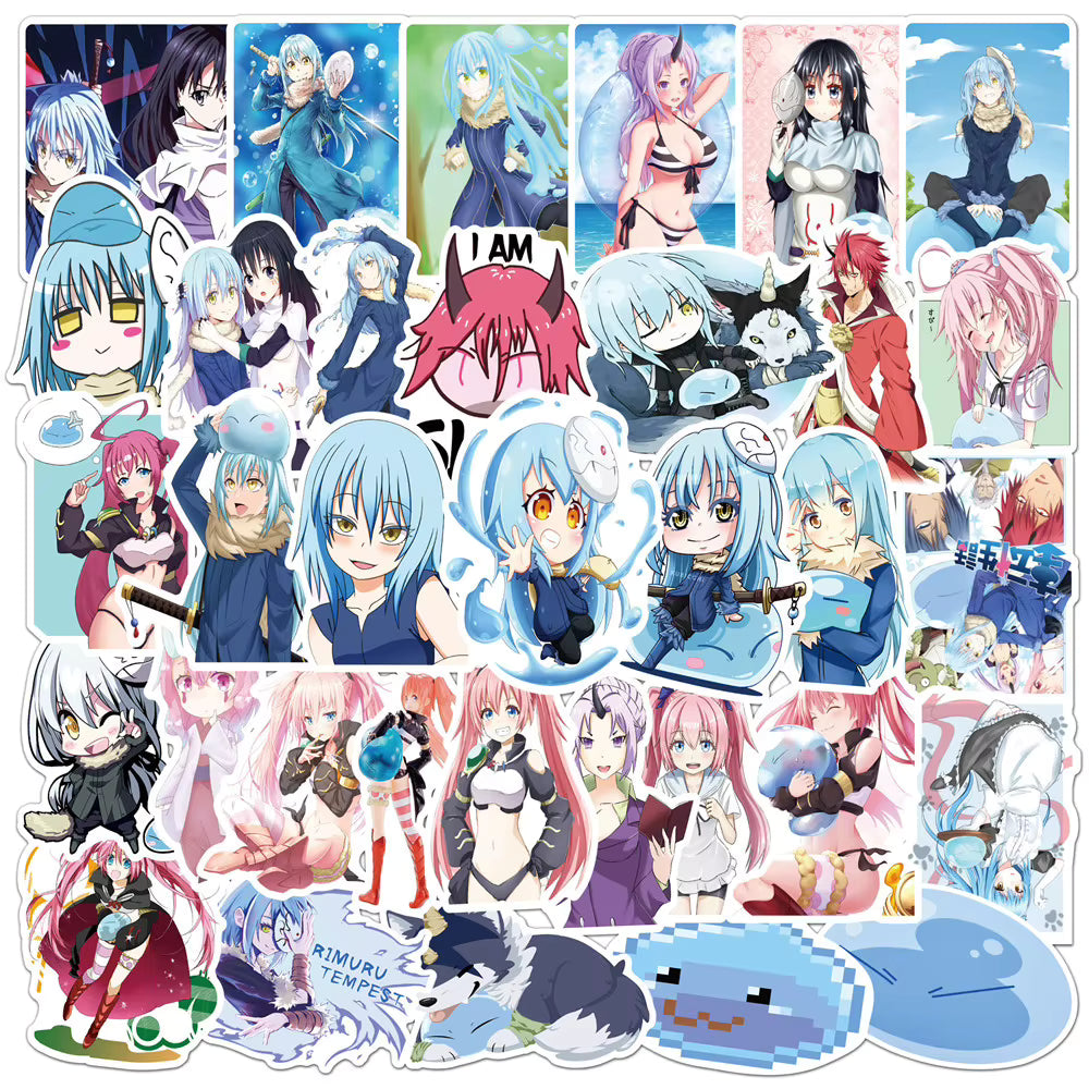 10/30/50pcs Anime That Time I Got Reincarnated as a Slime Stickers Japanese Cartoon Manga Sticker DIY Guitar Helmet Cool Sticker