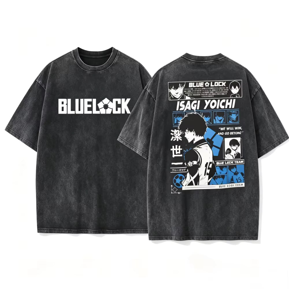 Blue Lock T-Shirt Oversized Washed Back 3