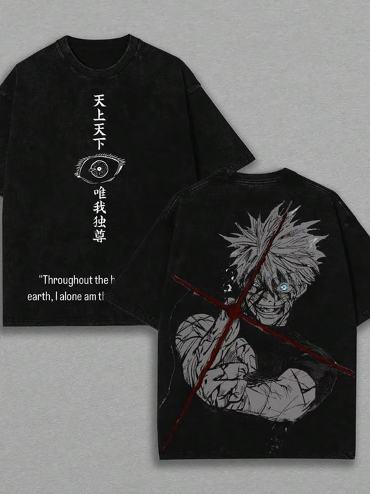 Jujutsu Kaisen t-shirt Over Size Washed Back 5