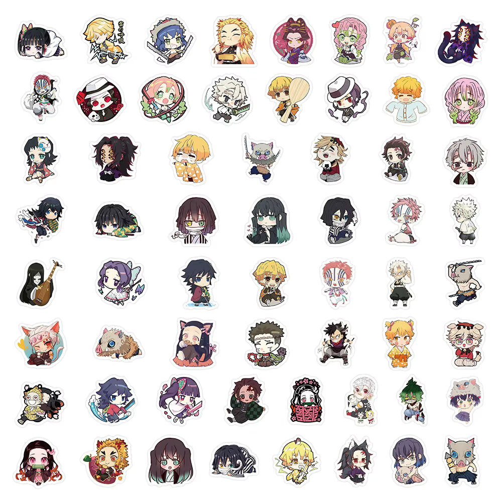 10/30/50pcs Cute Cartoon Demon Slayer Stickers Anime Kamado Nezuko Tanjiro Sticker DIY Notebook Helmet Phone Cool Decals Toy