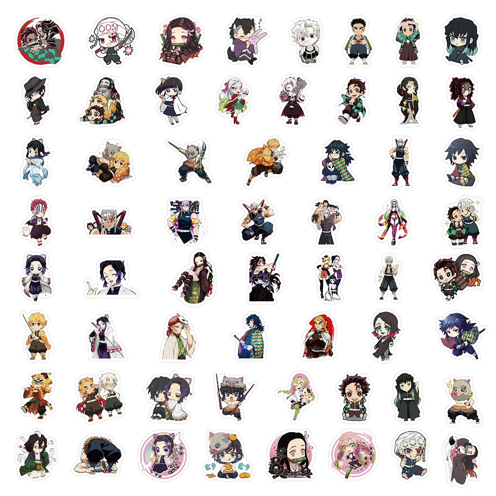 10/30/50pcs Cute Cartoon Demon Slayer Stickers Anime Kamado Nezuko Tanjiro Sticker DIY Notebook Helmet Phone Cool Decals Toy