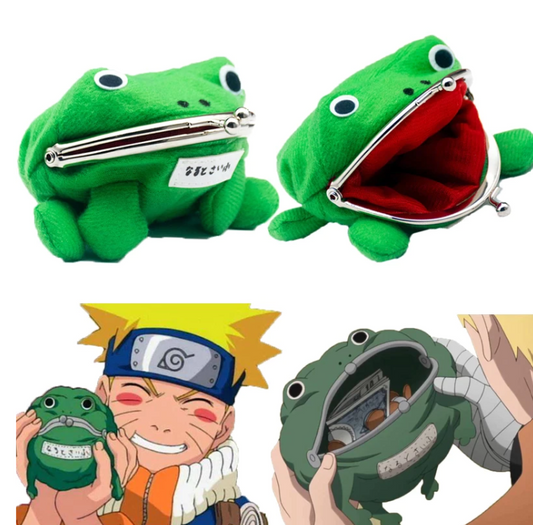 1PC Frog Coin Purses Cartoon Wallet Pouch Anime Manga Shape Fluff Clutch Cosplay Cute Wallet purse Coin Holder Girls Gift