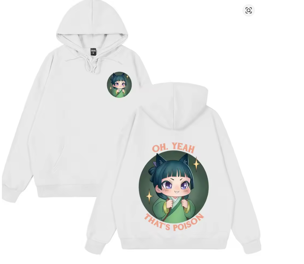 The Apothecary Diaries Hoodie Oversized White Back 2