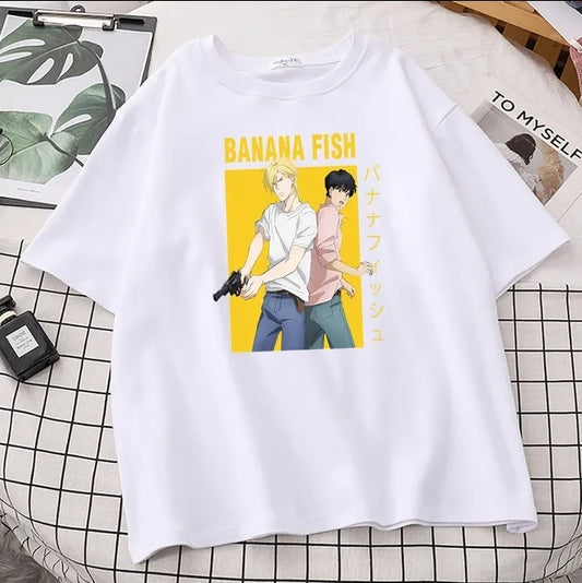 Banana Fish T-Shirt Oversized White