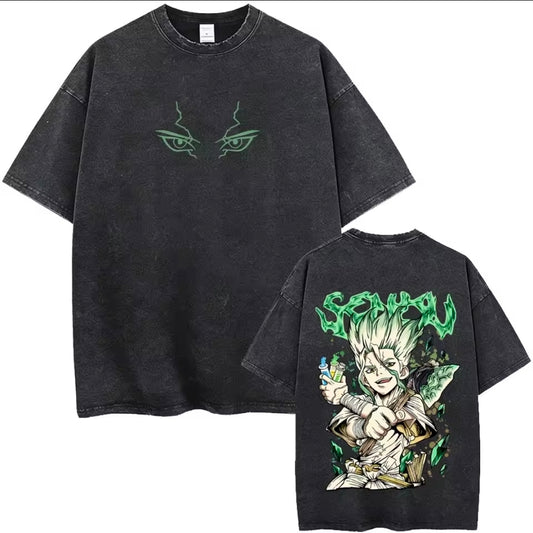 Dr. STONE T-Shirt Oversized Washed Back 3