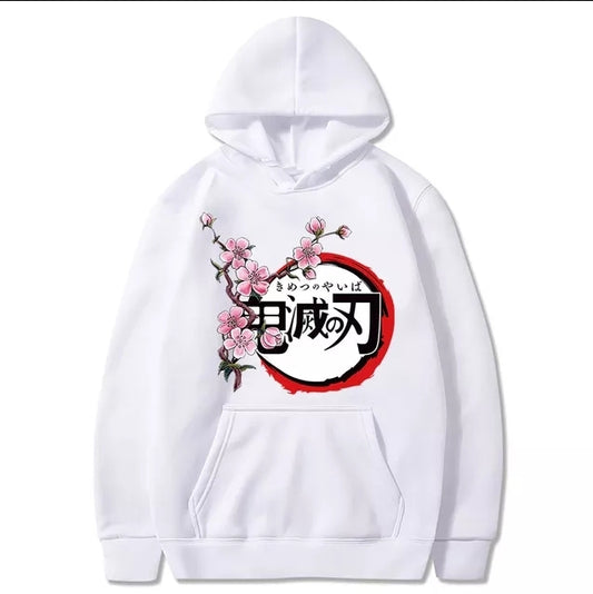 Demon Slayer Over Size hoodie White 2