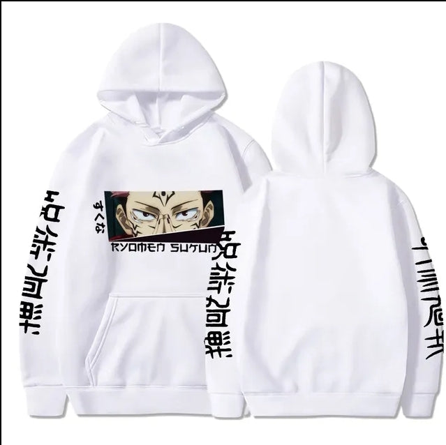 Jujutsu Kaisen Over Size hoodie White 4