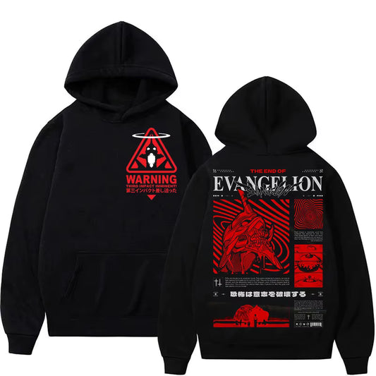 2026 New Evangelion Anime Eva Printed Hoodie Sweatshirt Men's and Women's Hoodie Men's Tops Sports Hoodie Harajuku Y2K Hoodie