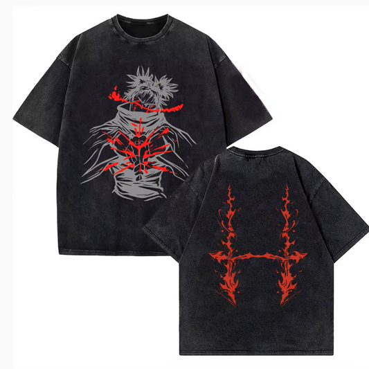 Jujutsu Kaisen t-shirt Over Size Washed Back 6