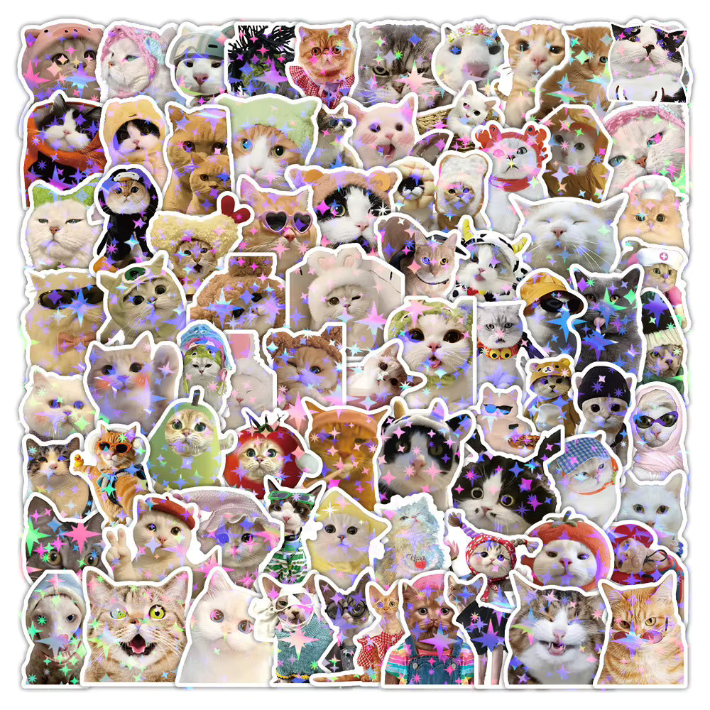 10/30/50/pcs Cute Funny Cat MEME Graffiti Stickers Kawaii Pet Kitten Decals Decoration DIY Luggage Motorcycle Laptop Sticker
