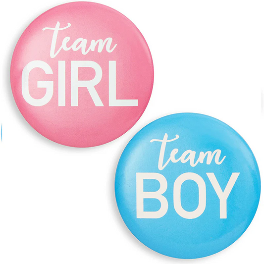 Team Boy Team Girl brooch badge 2