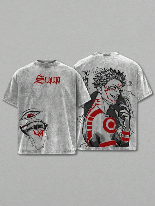 Jujutsu Kaisen t-shirt Over Size Washed Back 2