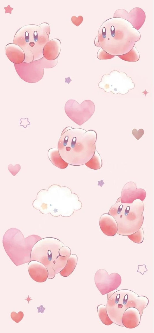 Cute Kirby Stickers Pack, Kawaii Strawberry and Dessert Cartoon Decals for Laptop, Water Bottle, Journal, and Scrapbook 4