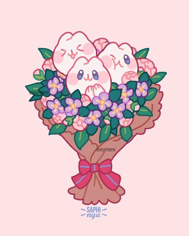 Kawaii Anime Tote Bag, Cute Pink Floral Bouquet Aesthetic Canvas Grocery Bag, Coquette Core Aesthetic Eco-Friendly Reusable Shopping Bag