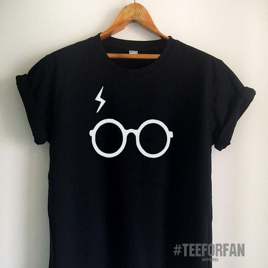 Harry Potter Chibi Characters T-Shirt Oversized for Women Teens, Cute Magic Movie Graphic Tee, Casual Short Sleeve Black Top 2