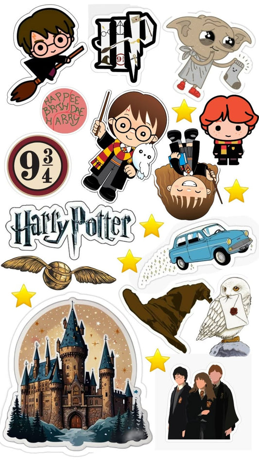 Harry Potter and Dental Aesthetic Stickers Pack, Waterproof Vinyl Decals for Laptop, Water Bottle, Journal, and Scrapbook 2