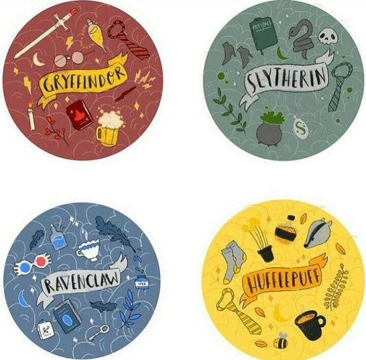 Harry Potter Hogwarts Houses Crests Stickers Set, Gryffindor Slytherin Ravenclaw Hufflepuff Waterproof Vinyl Decals for Laptop, Water Bottle, and Journal 2