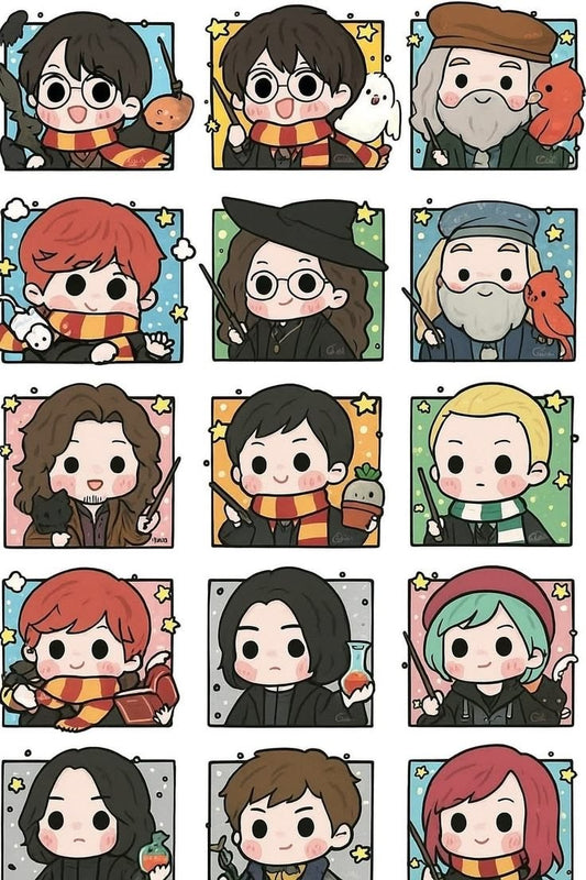 Harry Potter and Dental Aesthetic Stickers Pack, Waterproof Vinyl Decals for Laptop, Water Bottle, Journal, and Scrapbook 5