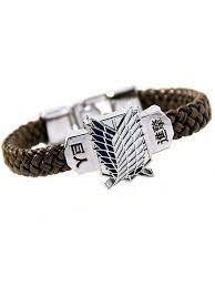 Attack on Titan Bracelet Leather Woven Adult