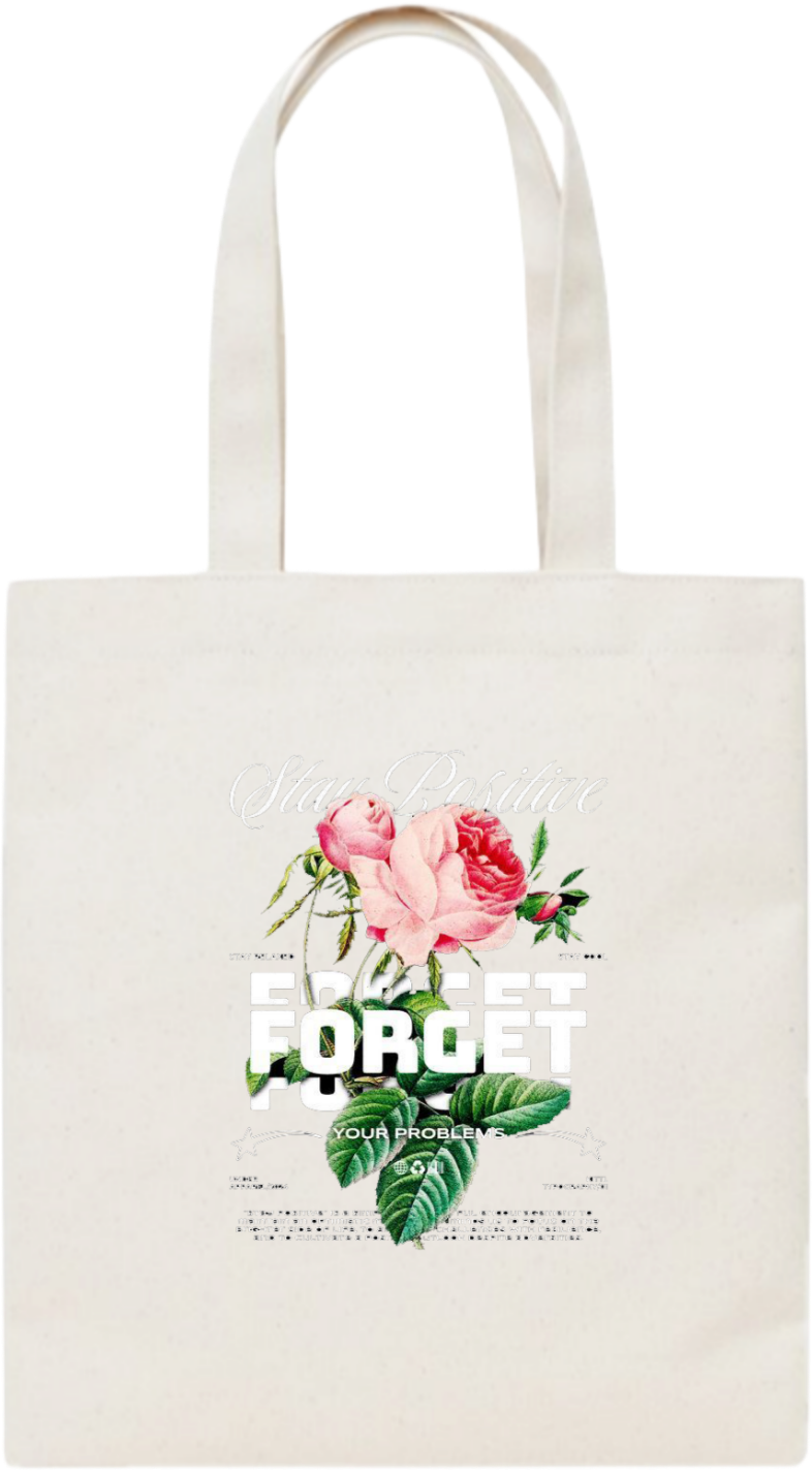 FORGET tote bag beige 57