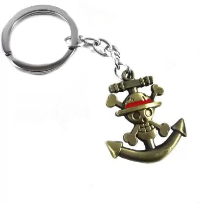One Piece Luffy Flag Pendant Keychain