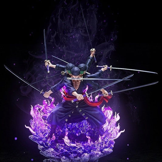 One Piece Zoro Action Figure Anime Figure Asura Roronoa Zoro Statue Action Figure Collection Model Toy for Xmas Collection Gitf